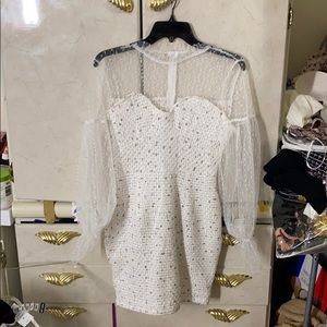 Gorgeous tweed mesh dress